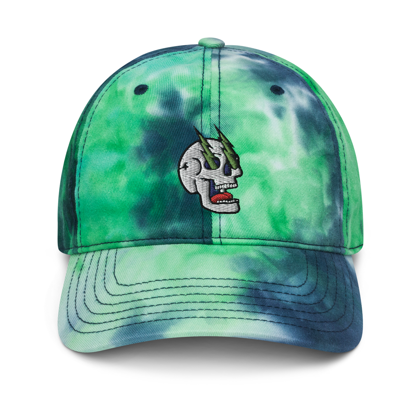 Volatility Electric Skull tie dye hat