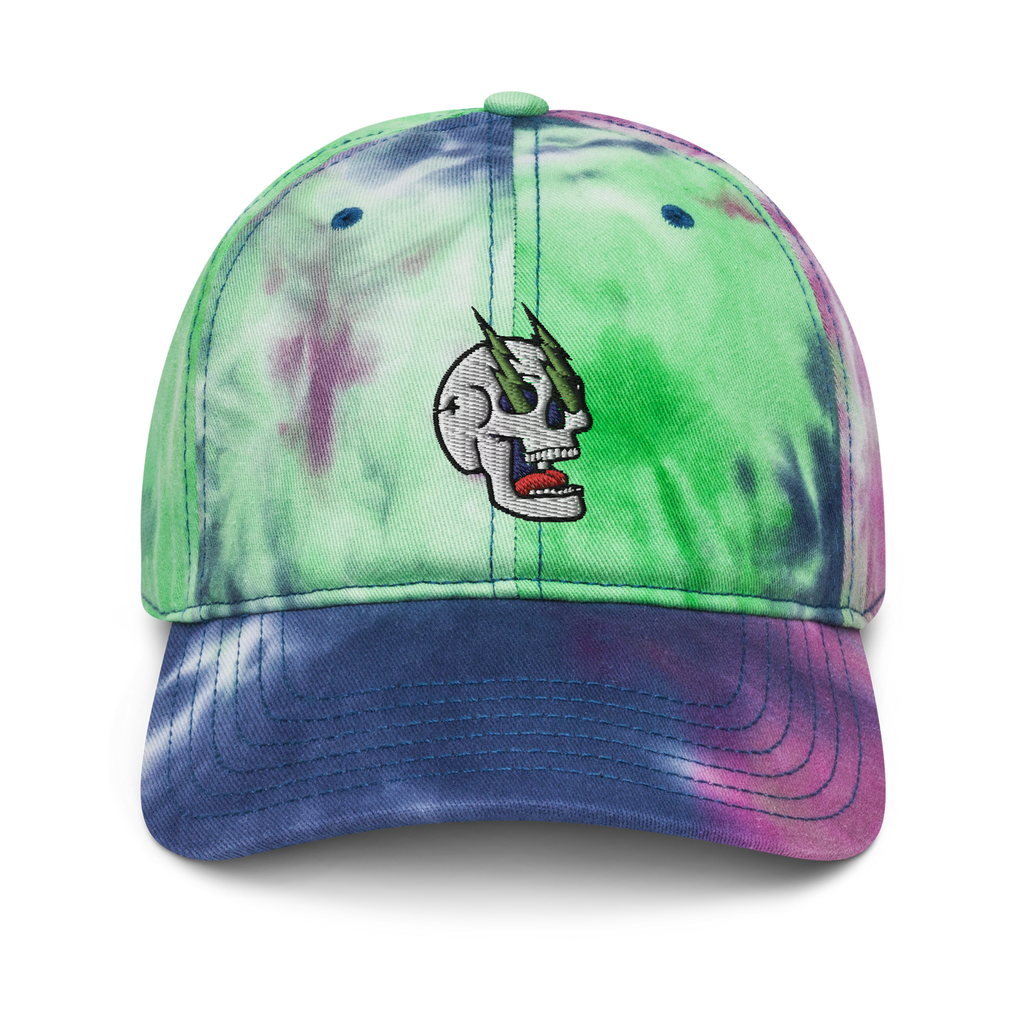 Volatility Electric Skull tie dye hat